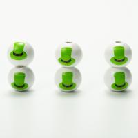 Perles d'espacement Bijoux, Schima Superba, DIY, vert, 16mm, Environ 100PC/sac, Vendu par sac