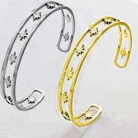 Stainless Steel Bangle, 304 Stainless Steel, plated, fashion jewelry & for woman, more colors for choice, nickel, lead & cadmium free, 62MM, Sold By PC