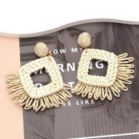 Earring Jewelry Rattan with Rafidah Grass handmade fashion jewelry & for woman Sold By Pair