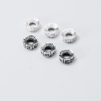 925 Sterling Silver Spacer Bead, plated, DIY, more colors for choice, 8x8x3mm, Hole:Approx 3.3mm, Sold By PC