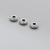 925 Sterling Silver Spacer Bead, Antique finish, DIY, original color, 6mm, Hole:Approx 2.3mm, Sold By PC