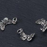 925 Sterling Silver Pendant, Butterfly, Antique finish, DIY, original color, 16x10x3mm, Sold By PC