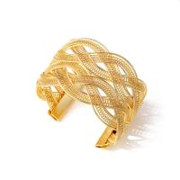 цинковый сплав браслет-манжеты, Змея, плакирован золотом, регулируемый & Женский & отверстие, внутренний диаметр:Приблизительно 68mm, продается PC