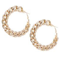 Tibetan Style Hoop Earring, plated, fashion jewelry & different size for choice & for woman & with rhinestone, more colors for choice, Sold By Pair