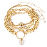 Tibetan Style Bracelet Set, with Plastic Pearl & Acrylic, with 2inch extender chain, gold color plated, multilayer & different styles for choice & for woman, Length:Approx 6.7 Inch, Approx 7 Inch, Approx 7.9 Inch, Sold By Set