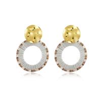 Zinc Alloy Stud Earring with Seedbead & Acrylic fashion jewelry & for woman nickel lead & cadmium free Sold By Pair