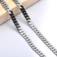Titanium Steel Necklace, polished, fashion jewelry & for man, original color, nickel, lead & cadmium free, 6mm, Length:Approx 60 cm, Sold By PC
