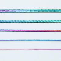Titanstahl Halskette, Modeschmuck & unisex & verschiedene Größen vorhanden, farbenfroh, frei von Nickel, Blei & Kadmium, Länge:ca. 45 cm, verkauft von PC