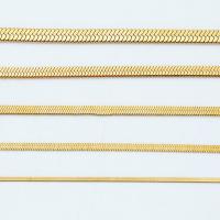 Titanstahl Halskette, Modeschmuck & unisex & verschiedene Größen vorhanden, goldfarben, frei von Nickel, Blei & Kadmium, verkauft von PC