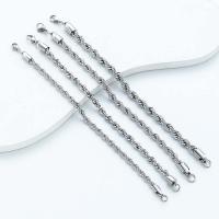 Titanium Steel Bracelet & Bangle fashion jewelry & Unisex original color nickel lead & cadmium free Length Approx 21 cm Sold By PC
