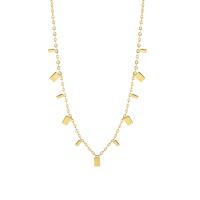 Titanstahl Halskette, mit Verlängerungskettchen von 2.36inch, plattiert, Modeschmuck & für Frau, goldfarben, Länge:ca. 14.96 ZollInch, verkauft von PC