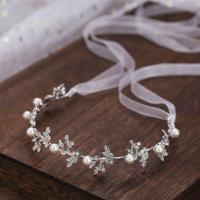 Headband Zinc Alloy with Plastic Pearl fashion jewelry & for woman & with rhinestone nickel lead & cadmium free 300mm Sold By PC