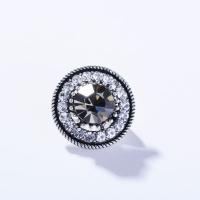 Zinc Alloy Brooches Round gold color plated fashion jewelry & with rhinestone Sold By PC