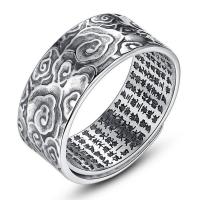 Ring Finger mosiądz, Platerowane kolorem starego srebra, biżuteria moda & dla kobiety, bez zawartości niklu, ołowiu i kadmu, 9x1mm, sprzedane przez PC