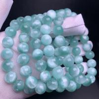 Green Calcite Bracelet Round polished Unisex Length Approx 7-9 Inch Sold By PC