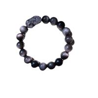 Obsidienne bracelet, avec Argent-Obsidienne, style folk & unisexe & styles différents pour le choix, Longueur Environ 6-9 pouce, Vendu par PC