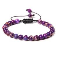 Gemstone Bracelets, Natural Stone, with Wax Cord, handmade, Adjustable & fashion jewelry & Unisex, more colors for choice, nickel, lead & cadmium free, 6mm, Length:Approx 18 cm, Sold By PC