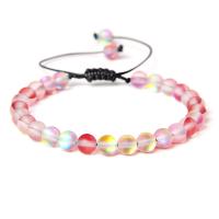 Bracelets de pierres précieuses, Opaline, avec corde de cire, fait à la main, Réglable & bijoux de mode & unisexe, plus de couleurs à choisir, 6mm, Longueur:Environ 18 cm, Vendu par PC