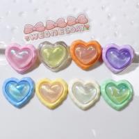 Mobile Phone DIY Decoration, Acrylic, Heart, more colors for choice, 28x26mm, 5PCs/Lot, Sold By Lot