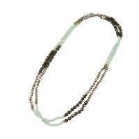 Naszyjnik z łańcuszkiem na sweter, Kryształ, ze Titantium stali, Ręcznie robione, biżuteria moda & dla kobiety, wielobarwne, sprzedawane na 140 cm Strand