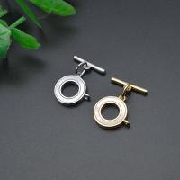 Brass Toggle Clasp, with Shell, Donut, plated, DIY, more colors for choice, nickel, lead & cadmium free, 16x20mm, Sold By PC