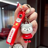 Zinc Alloy Key Clasp with Soft PVC Dog cute & multifunctional nickel lead & cadmium free Sold By PC