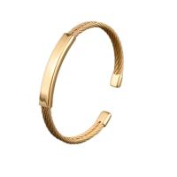 Stainless Steel Bangle, 304 Stainless Steel, plated, fashion jewelry & for woman, golden, 8mm, Sold By PC