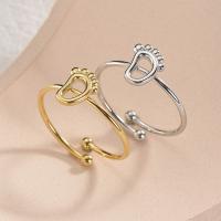 Stainless Steel Finger Ring 304 Stainless Steel Footprint plated fashion jewelry & for woman Sold By PC