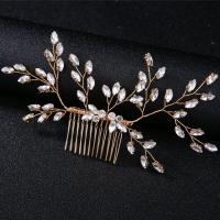 Decorative Hair Combs, Tibetan Style, fashion jewelry & for woman & with rhinestone, more colors for choice, nickel, lead & cadmium free, 160x65mm, Sold By PC