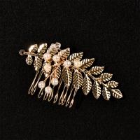 Decorative Hair Combs, Tibetan Style, with Plastic Pearl, fashion jewelry & for woman, more colors for choice, nickel, lead & cadmium free, 95x55mm, Sold By PC