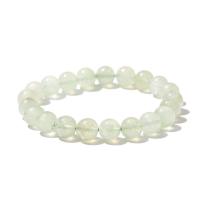 Gemstone Bracelets Natural Prehnite Round polished fashion jewelry & for woman green Length Approx 18 cm Sold By PC