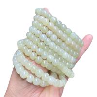 Gemstone Bracelets, Hetian Jade, Round, polished, fashion jewelry & for woman, 7x8mm, Length:Approx 18 cm, Sold By PC