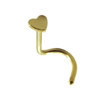 Stainless Steel Nose Piercing Jewelry, 303 Stainless Steel, Heart, plated, Unisex, more colors for choice, Sold By PC