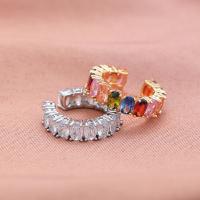 Ring Finger mosiądz, ze Sześcienna cyrkonia, biżuteria moda & dla kobiety, dostępnych więcej kolorów, bez zawartości niklu, ołowiu i kadmu, 17mm, sprzedane przez PC