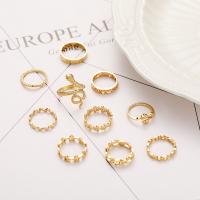 Zinc Alloy Ring Set plated 10 pieces & fashion jewelry & for woman nickel lead & cadmium free Sold By Set