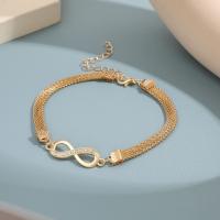 Zinc Alloy Anklet  & for woman & with rhinestone nickel lead & cadmium free Sold By PC