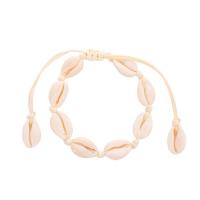 Shell Jewelry Bracelet, Cotton Thread, with Shell, Conch, handmade, fashion jewelry & for woman, more colors for choice, nickel, lead & cadmium free, Length:Approx 38 cm, Sold By Set