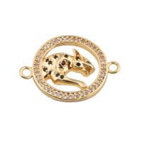 Cubic Zirconia Micro Pave Brass Connector plated DIY & micro pave cubic zirconia golden Approx 2mm Sold By Lot