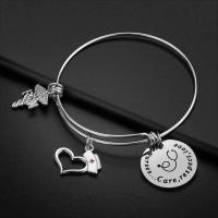 Stainless Steel Bangle 304 Stainless Steel fashion jewelry & retractable nickel lead & cadmium free Sold By PC