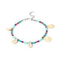 Shell Anklet, with Seedbead, with 2.76inch extender chain, Bohemian style & for woman, Length:Approx 7.9 Inch, Sold By PC