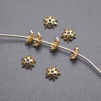 Brass Bead Cap Flower gold color plated DIY nickel lead & cadmium free 5mm Sold By PC