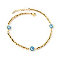 Stainless Steel Anklet, 304 Stainless Steel, with 1.18inch extender chain, fashion jewelry & different styles for choice & for woman, golden, Sold Per Approx 9.06 Inch, Approx 8.66 Inch Strand