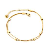 Stainless Steel Anklet 304 Stainless Steel with 1.97inch extender chain fashion jewelry & for woman golden Sold Per Approx 7.87 Inch Approx 8.27 Inch Strand