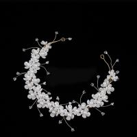 Headband Iron with Plastic Pearl fashion jewelry & for woman nickel lead & cadmium free 290mm Sold By PC