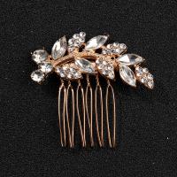 Decorative Hair Combs, Tibetan Style, fashion jewelry & for woman & with rhinestone, more colors for choice, nickel, lead & cadmium free, 55x50mm, Sold By PC