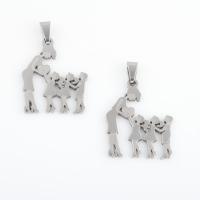 Stainless Steel Pendants 304 Stainless Steel plated DIY silver color Sold By Bag