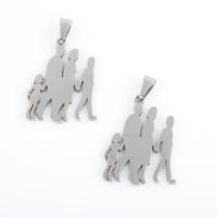 Stainless Steel Pendants, 304 Stainless Steel, plated, DIY, silver color, 33.30x19.70x1.30mm, 10PCs/Bag, Sold By Bag