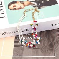 Zinc Alloy smykker halskæde, med Seedbead & sten & Plastic Pearl, håndlavet, mode smykker & for kvinde, flerfarvede, nikkel, bly & cadmium fri, Længde Ca. 40 cm, Solgt af PC