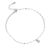 Fashion Sterling Silver Anklet, 925 Sterling Silver, with 3CM extender chain, plated, fashion jewelry & for woman, silver color, Length:Approx 21 cm, Sold By PC
