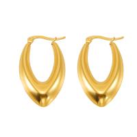304 Stainless Steel Lever Back Earring 18K gold plated & for woman 17-38mm Sold By Pair